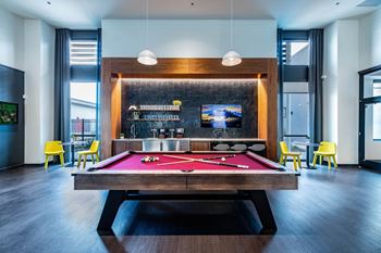 Game room with billiards